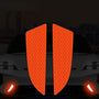 Car Bumper Reflector Warning Stickers - 4 Pcs
