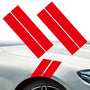Reflective Car Wheel Fender Hash Stripe Decals - 4 Pcs