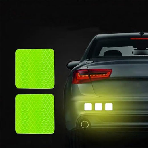 Square Reflective Safety Stickers - 10 Pcs