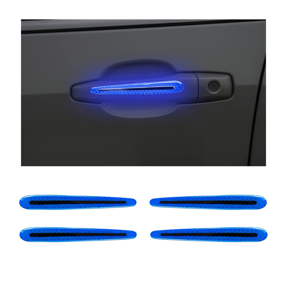 Reflective Car Door Handle Protector Stickers - 4 Pcs