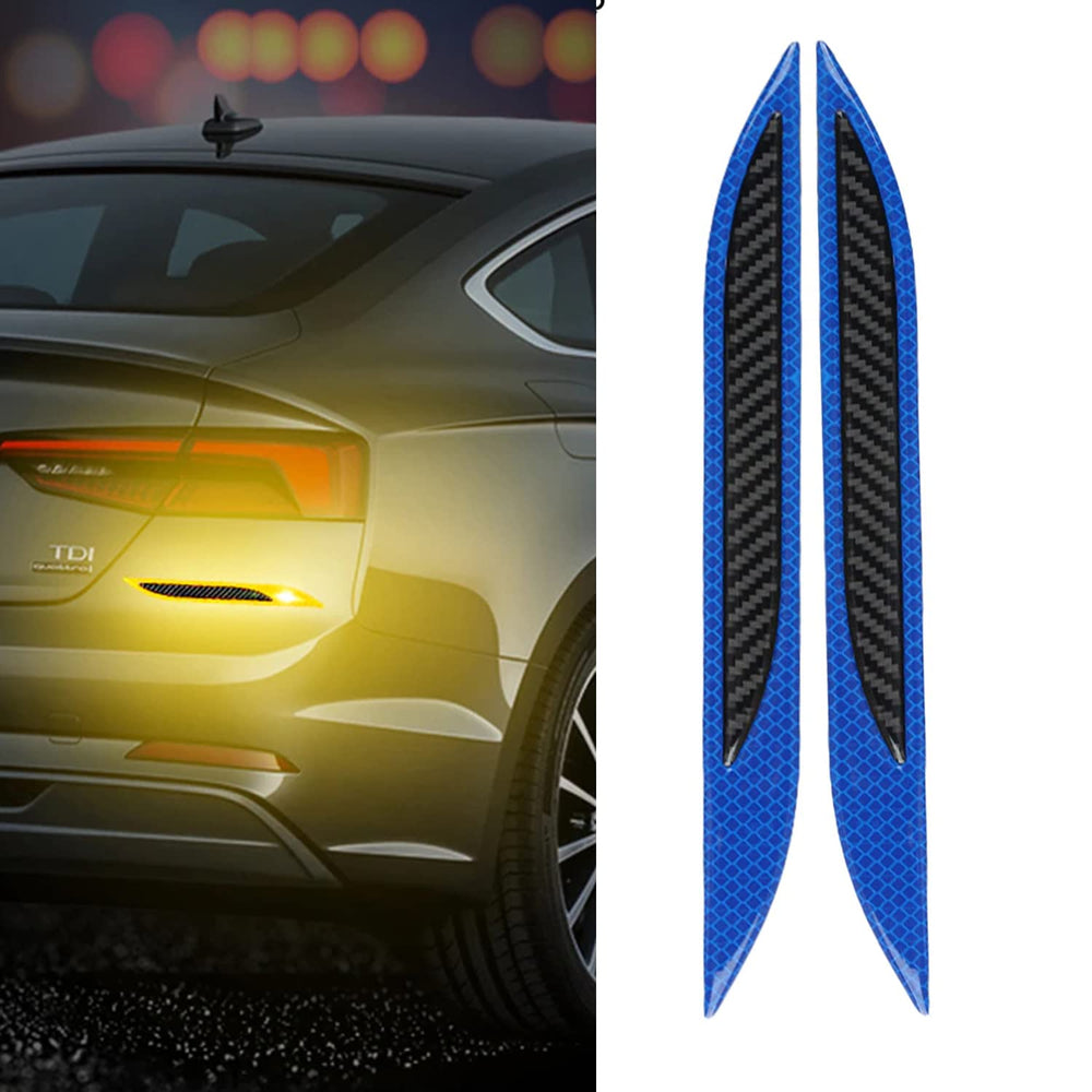 Carbon Fiber Reflective Bumper Strips - 2 Pcs