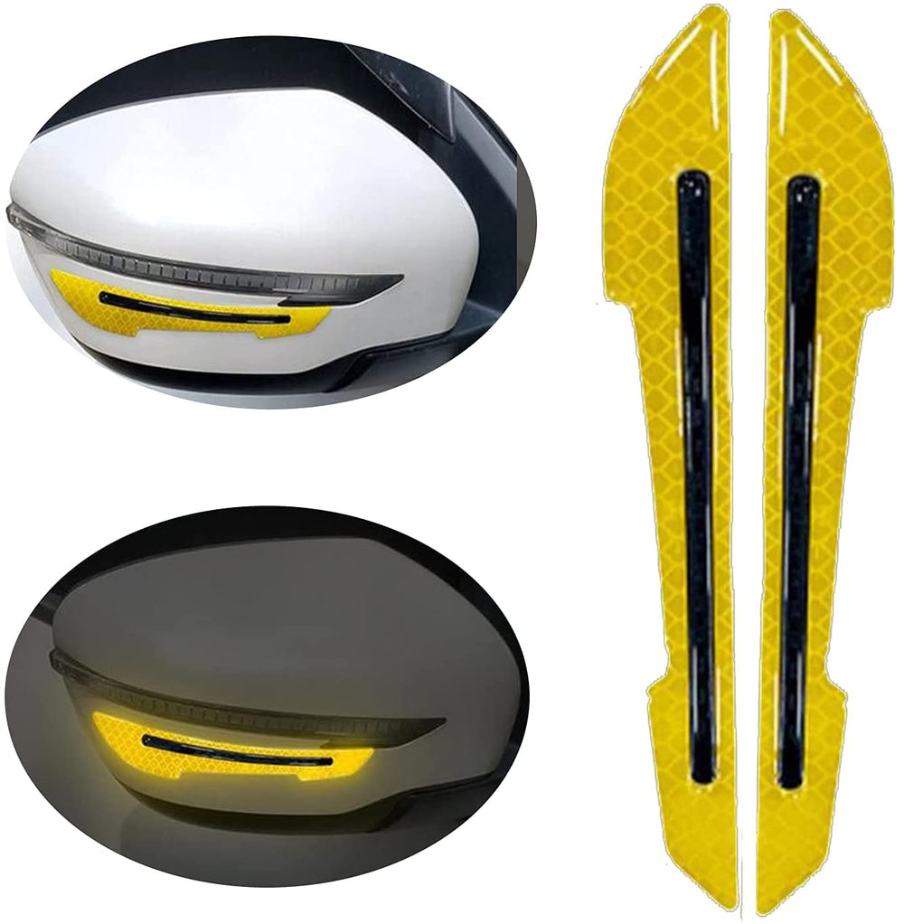 Reflective Side Mirror Warning Stickers - 2 Pcs