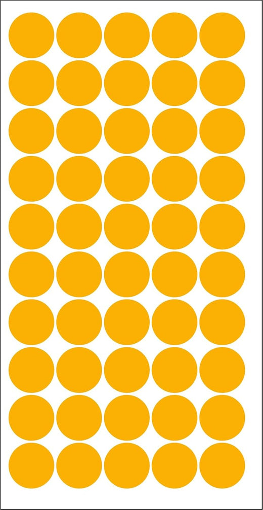 2000 Piece Orange Color 12mm (0.5 Inch) Round Dot Sticker Self Adhesive Labels Writable Surface for Kids Activity, File Classification, Calendar Planner (Orange)