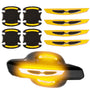 Reflective Car Door Handle Cup Protectors - 8 Pcs