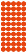 Red Round Dot Stickers - 2,000 Pcs, 12 mm
