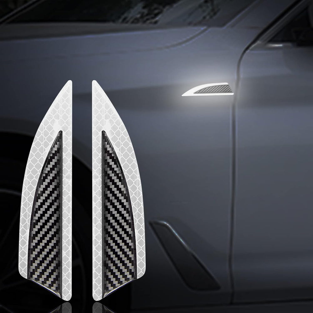 Carbon Fiber Car Fender Protection Stickers - 2 Pcs