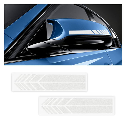 Reflective Rear View Mirror Stripe Stickers - 4 Pcs
