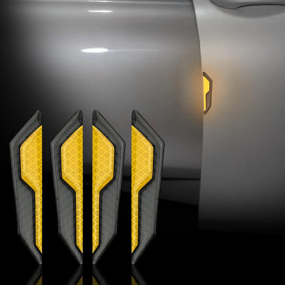 Carbon Fiber Car Door Protection Stickers - 4 Pcs