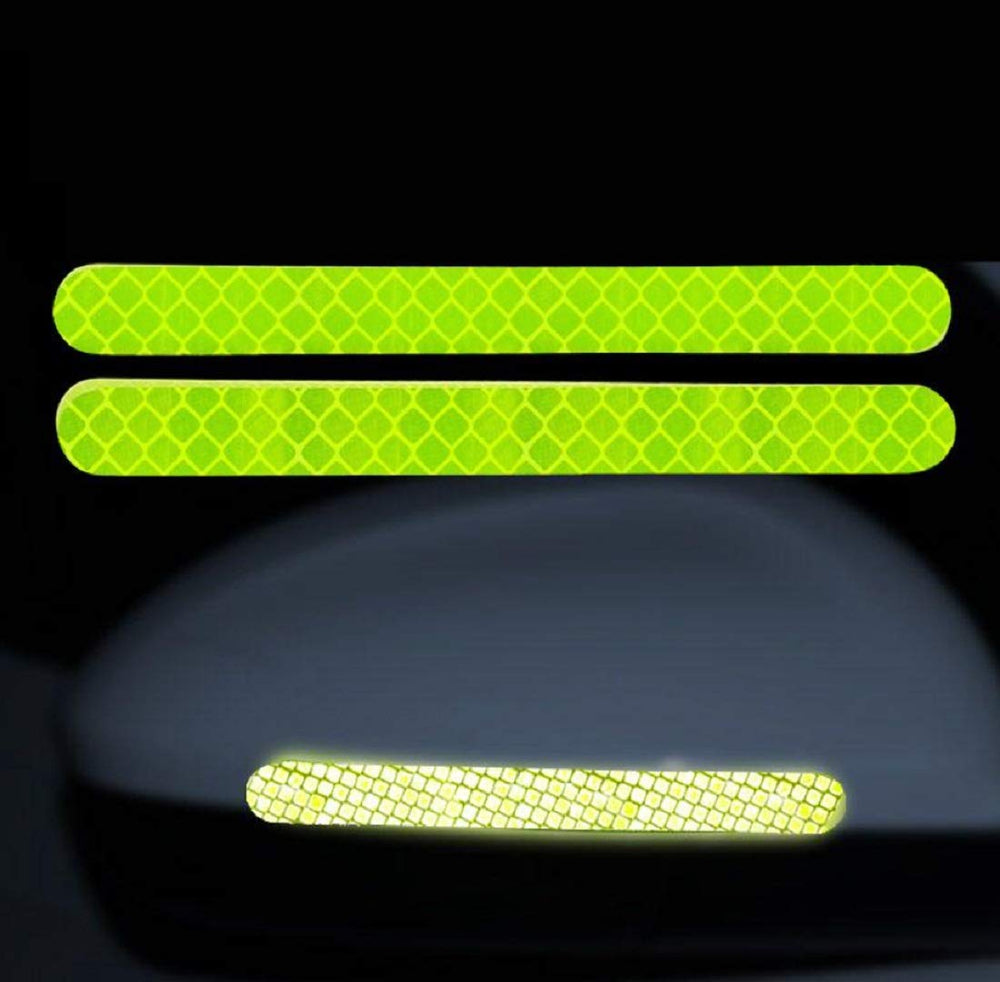 Reflective Rearview Mirror Warning Stickers - 2 Pcs