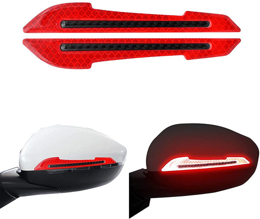 Reflective Side Mirror Warning Stickers - 2 Pcs