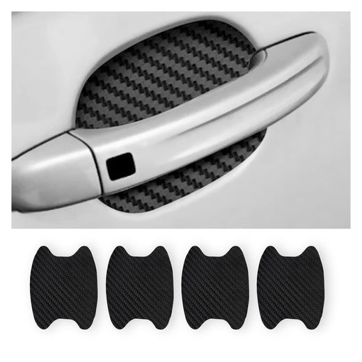 Carbon Fiber Car Door Handle Cup Guard - 4 Pcs