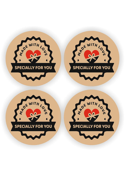 Specially For You Heart Stickers - 80 Pcs, 2 in Round