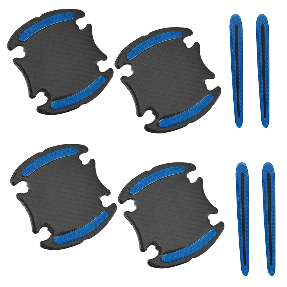 Reflective Car Door Handle Scratch Guards - 8 Pcs
