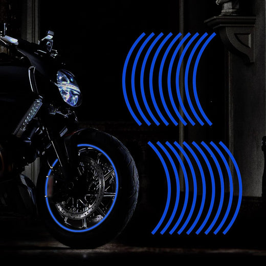 Reflective Wheel Rim Stripe Decals - 18 Pcs, 16-19 in