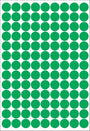 Green Round Dot Stickers - 2,000 Pcs, 12 mm