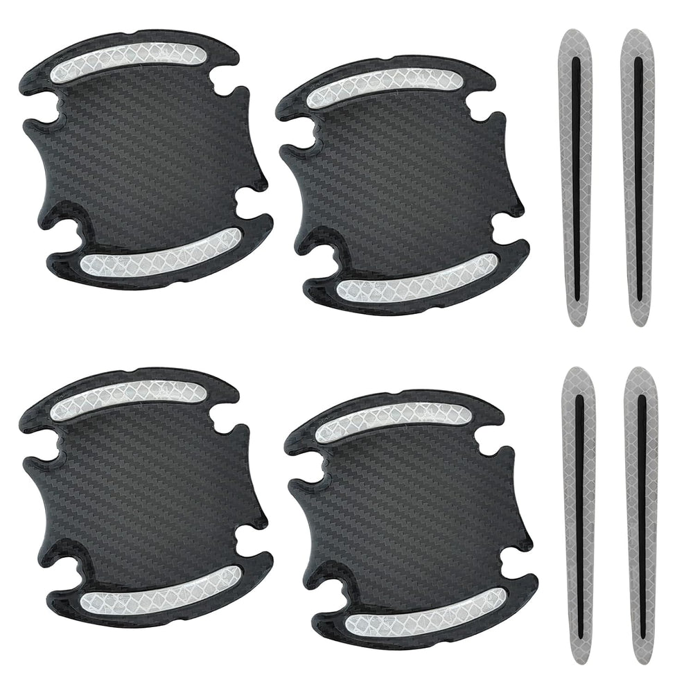 Reflective Car Door Handle Scratch Guards - 8 Pcs
