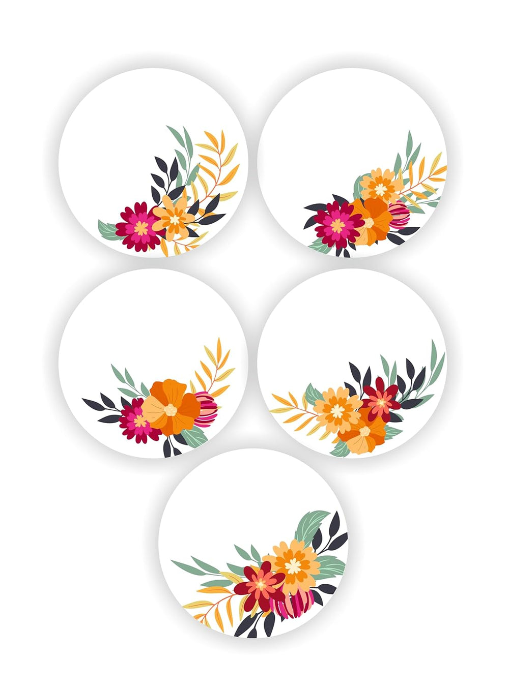 Flower Theme Note Gift Tag Stickers - 80 Pcs, 2 in Round