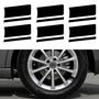 Reflective Wheel Rim Hash Stripe Decals - 6 Pcs, 18-21 in
