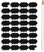 Waterproof Chalkboard Jar Labels - 176 Pcs, Design A