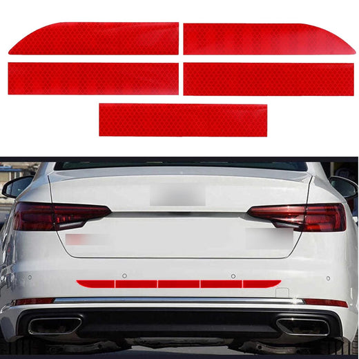 Car Trunk Reflective Stripe Stickers - 5 Pcs