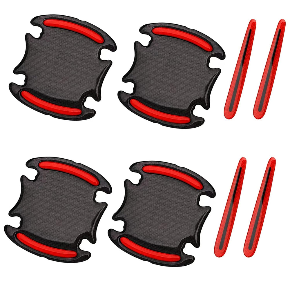 Reflective Car Door Handle Scratch Guards - 8 Pcs