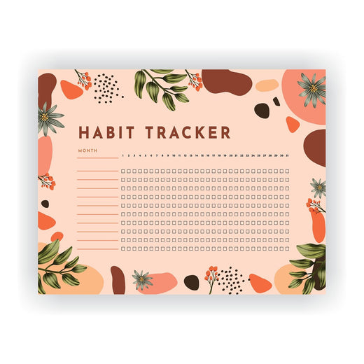Habit Tracker Calendar - Design 1, 12 Sheets