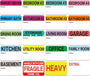 Large Home Moving Box Labels - 160 Pcs, 17 Colour-Coded