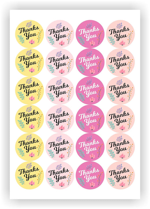 Thank You Stickers for Small Business - 192 Pcs, 1.5 in