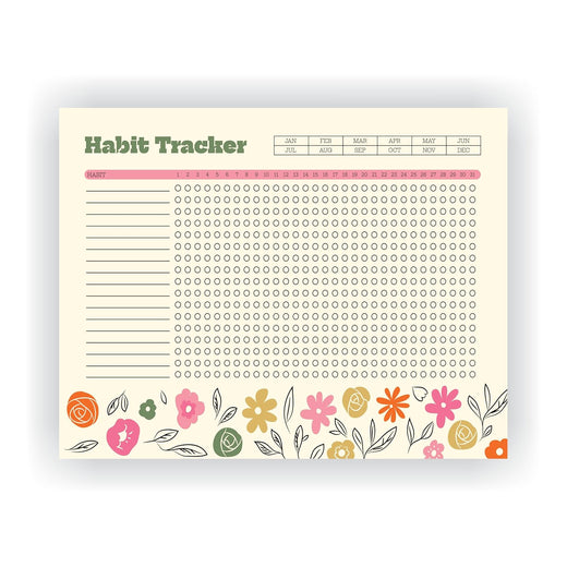 Habit Tracker Calendar - Design 2, 12 Sheets