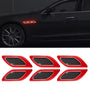 3D Reflective Fender & Bumper Stripe Stickers - 6 Pcs