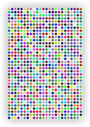 Multicolour Square Dot Stickers - 12 mm Self-Adhesive Labels