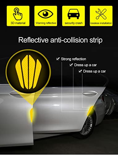 Car Door Guard Sailboat Reflective Strip Anti-Collision Warning Sticker Safety Mark Scratch-Proof Tape Reflective Door Stickers image 2