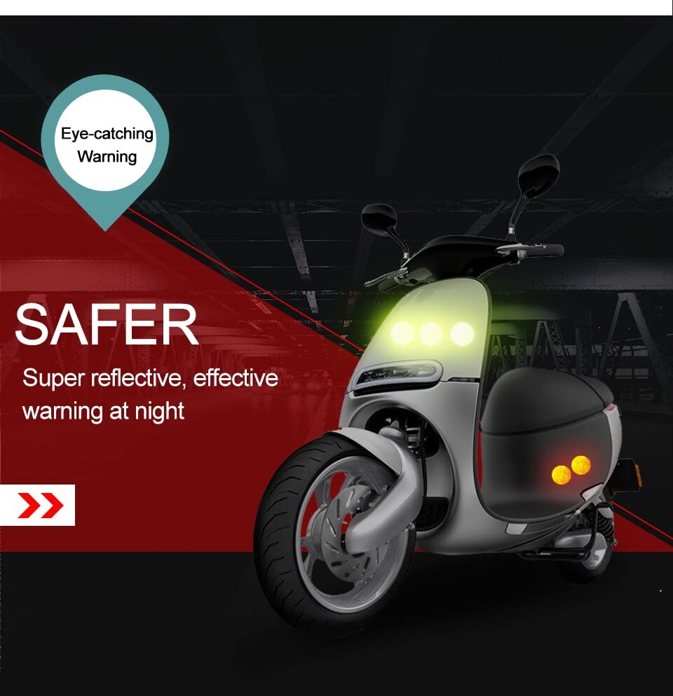 Car Solid Color Round Car Reflective Strip Warning Sticker for Bus Backpack Bicycle Baby Car Waterproof Safety Door Stickers image 5