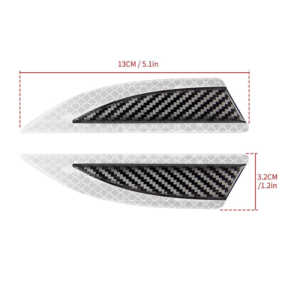 Carbon Fiber Car Fender Protection Stickers - 2 Pcs