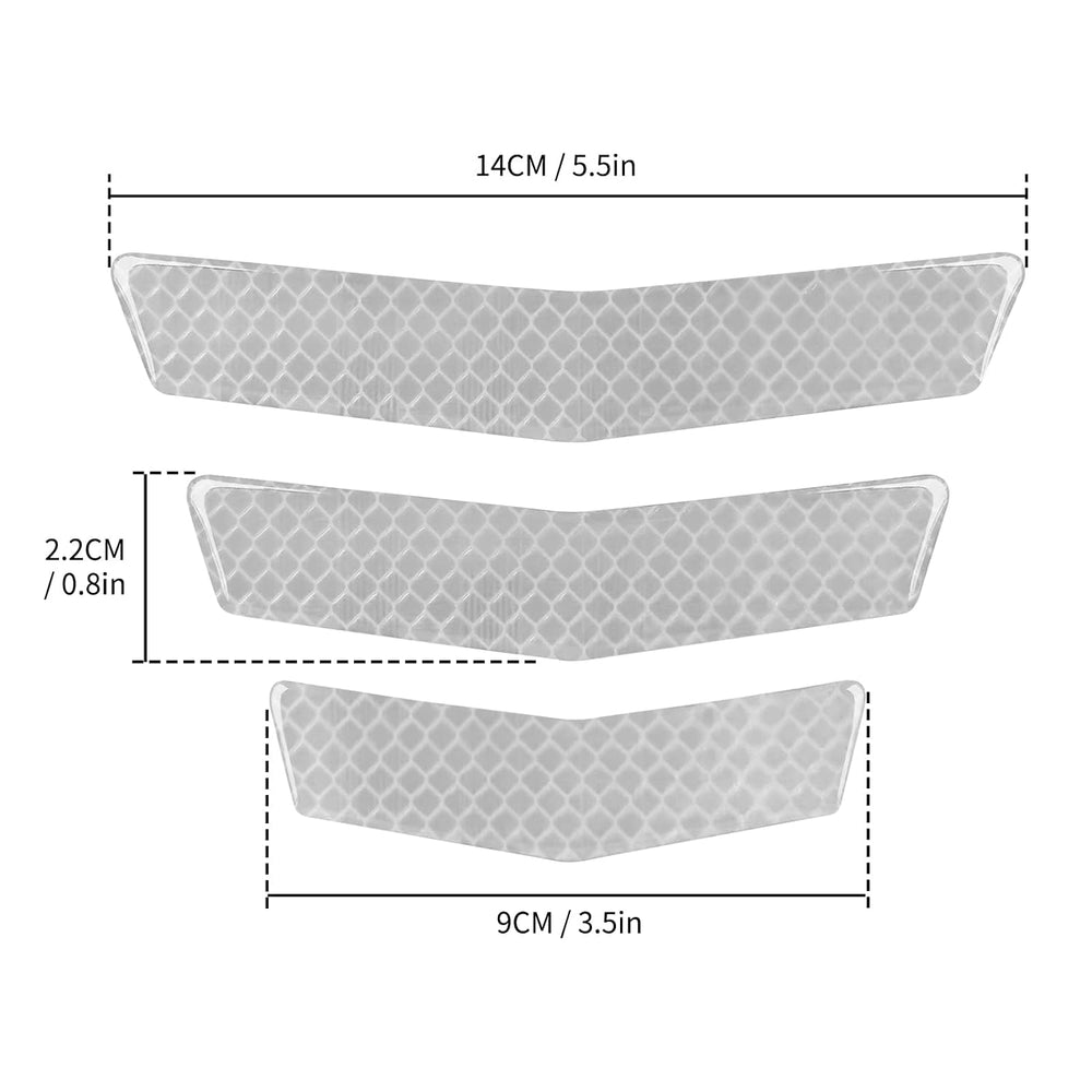 Reflective Bumper Protector Strips - 3 Pcs