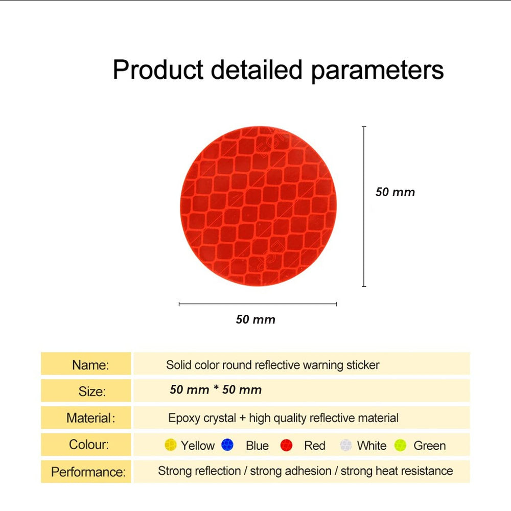 Round Reflective Warning Stickers for Vehicles