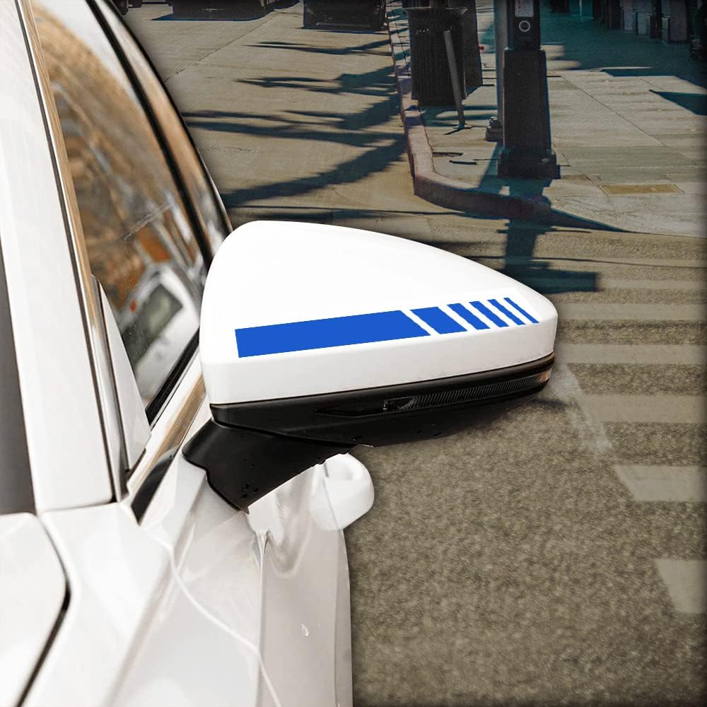 Reflective Rear View Mirror Stripe Stickers - 4 Pcs