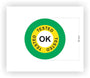 OK Tested Stickers - 560 Pcs, Green 20 mm Vinyl Labels