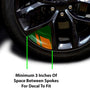 Reflective Wheel Rim Hash Stripe Decals - 6 Pcs, 18-21 in