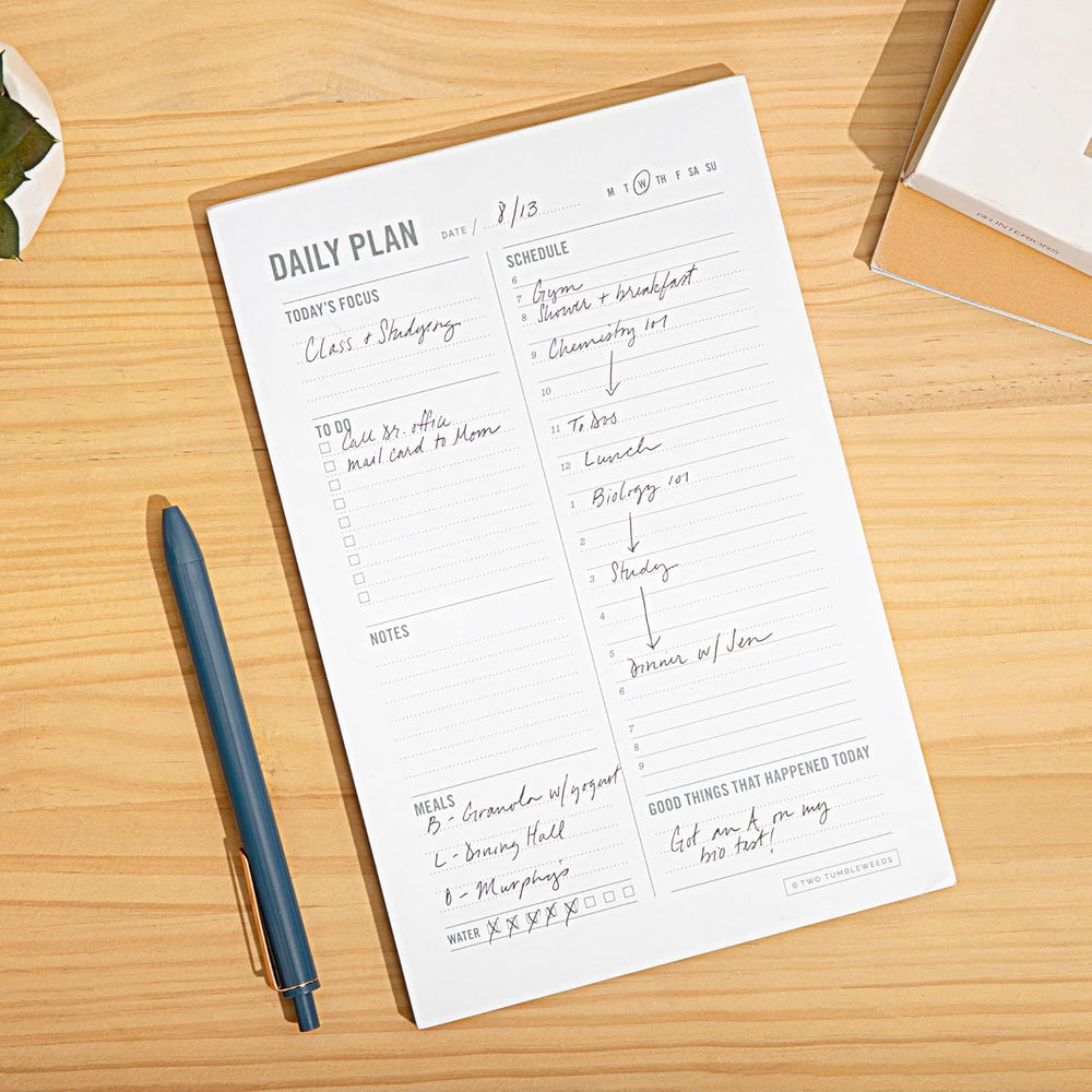 Daily Planner Notepad with Hourly Schedule - 5.75 x 9 in