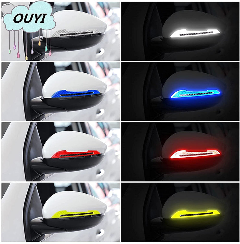Reflective Side Mirror Warning Stickers - 2 Pcs