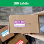 Home Moving Box Labels - 180 Pcs, 5 Colour-Coded Sets