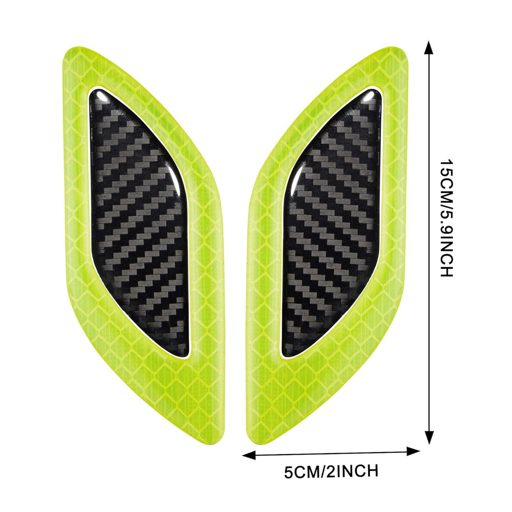 3D Reflective Fender & Bumper Stripe Stickers - 6 Pcs