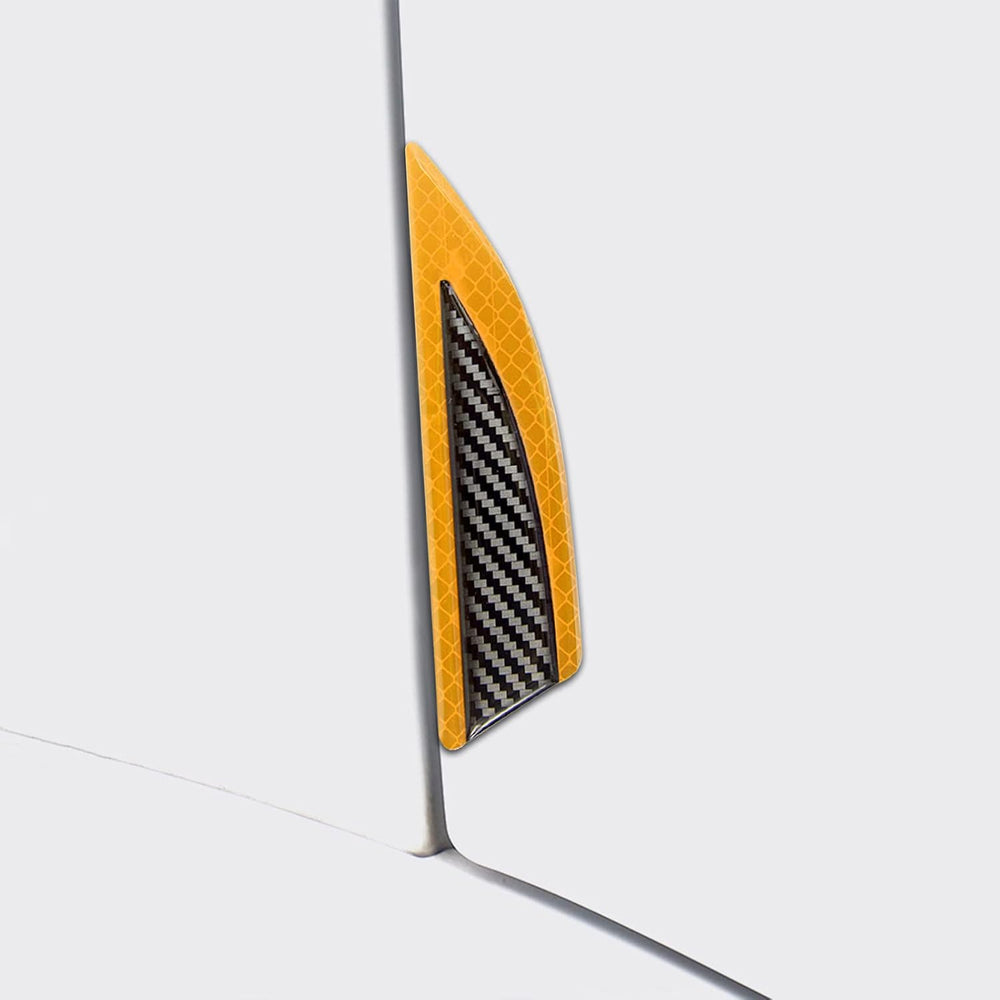 Carbon Fiber Car Fender Protection Stickers - 2 Pcs