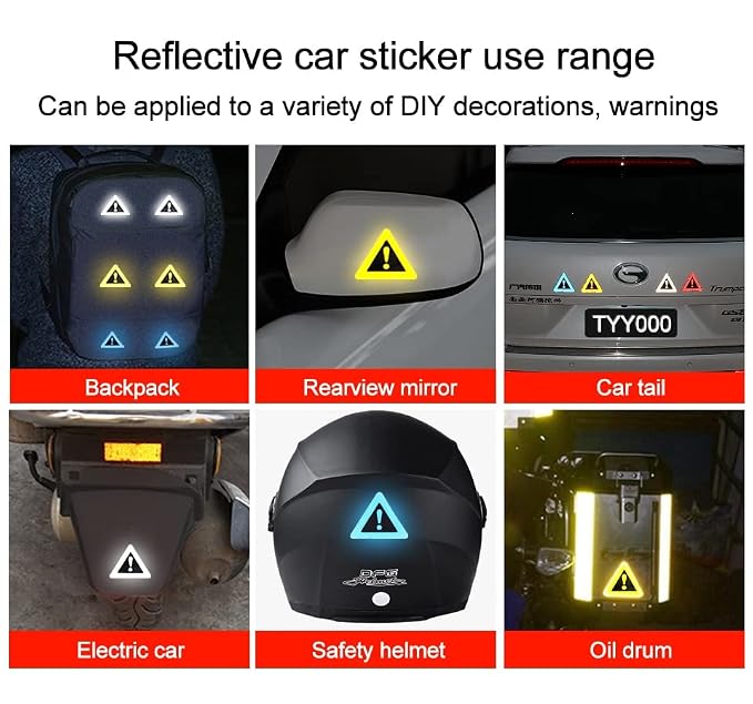 Reflective Triangle Warning Stickers for Vehicles