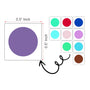 Multicolour Square Dot Stickers - 12 mm Self-Adhesive Labels
