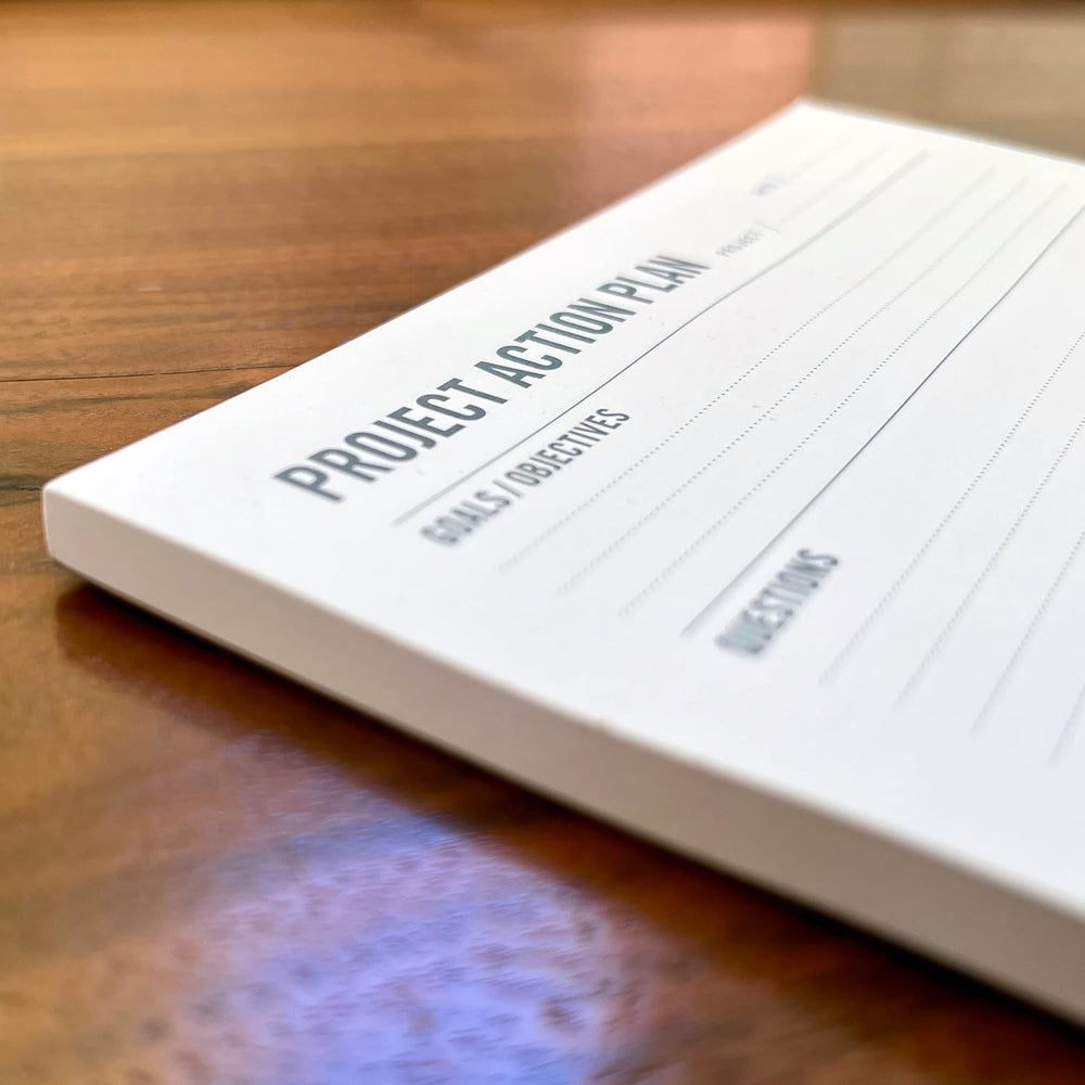 Project Planner Notepad with Checklist & Notes - 5.75 x 9 in