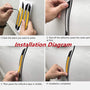 Reflective Car Door Edge Guard Stickers - 4 Pcs