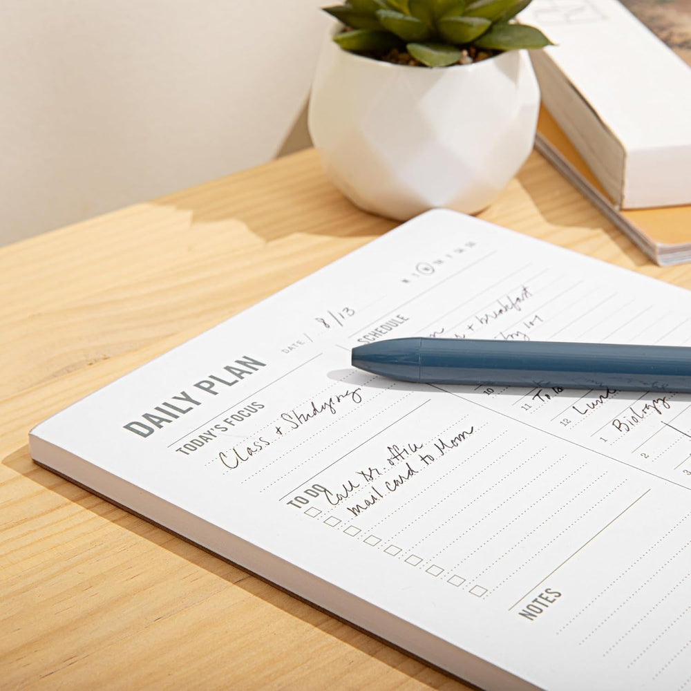 Daily Planner Notepad with Hourly Schedule - 5.75 x 9 in