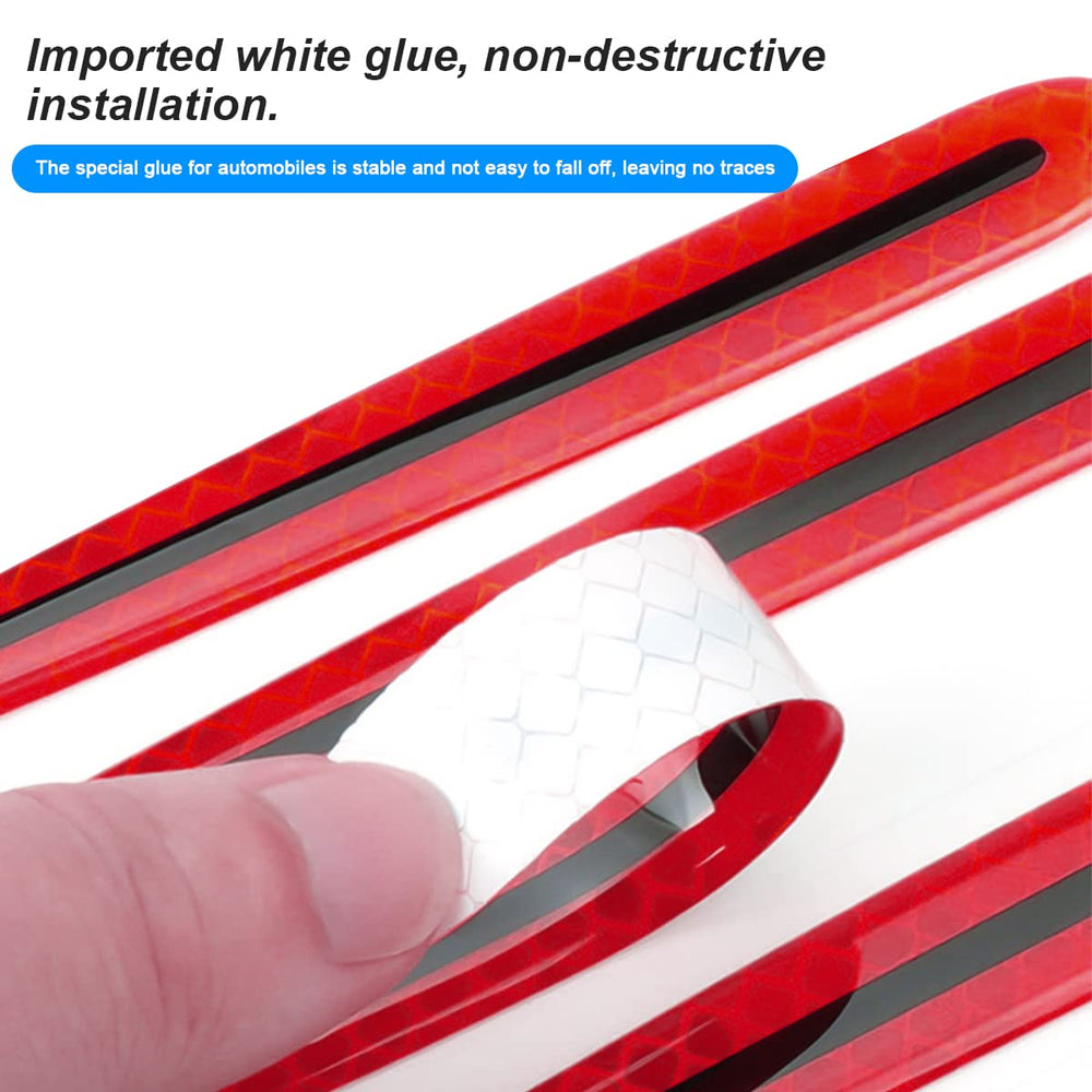 Reflective Car Door Handle Protector Stickers - 4 Pcs
